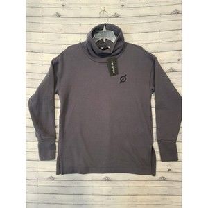 PELOTON Womens Funnel Neck Pullover Sweater Sz S Gray Lavender NEW NWT USA Made